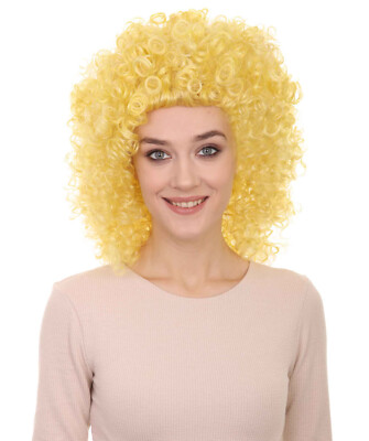 HPO Women Royalty Queen Curly Wig, Breathable Capless Cap, HW-252A