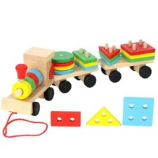 Montessori Wooden Puzzle Train Educational Toy