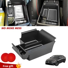 For Kia Forte 2019-2024 Armrest Secondary Storage Box Organizer w/ Antislip Mat