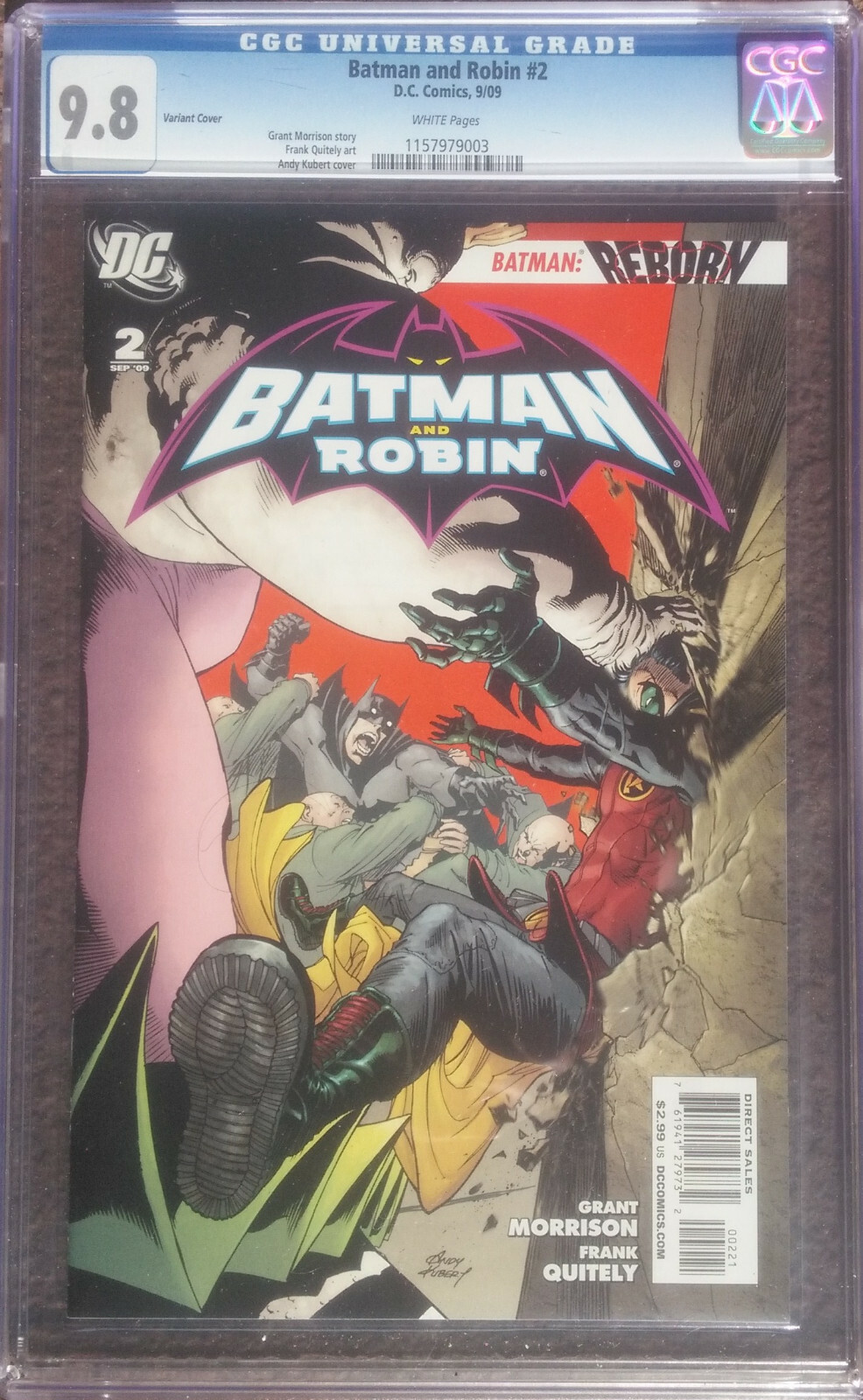 cgc 9.8 Batman and Robin #2 Andy Kubert Variant Cover | eBay