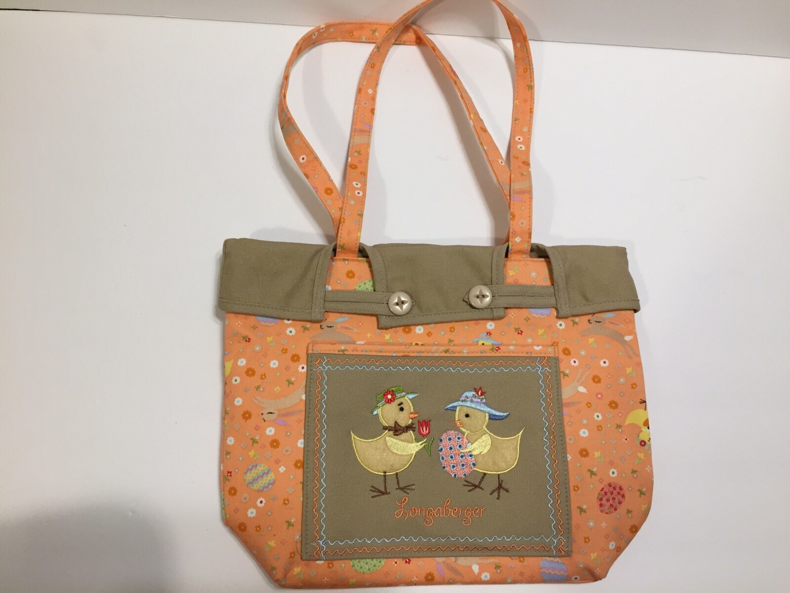 Longaberger Easter Fields Spring Chick Peach/ Kha… - image 1