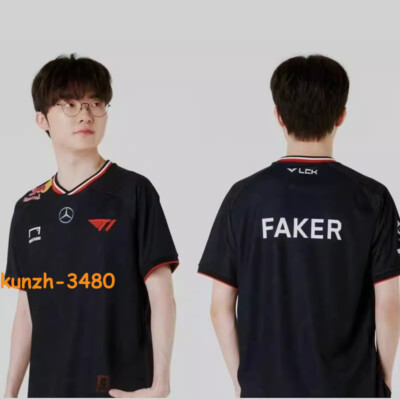 New 2025 LCK Team T1 Uniform Jersey S15 Faker TShirt LOL