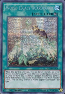 yugioh guardragon cards World Legacy MP20-EN029 Secret Rare 1st Ed NM You can only use this effect of Guardragon Pisty once per turn World Legacy Guardragon