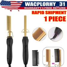 Hair Straightener Comb Pro Electric Beard Straightening Comb Heat Hot Comb Press