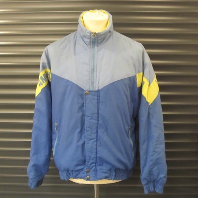 Yamaha Fieldsheer Vintage 80er Stoffjacke Pastell Blau Gelb Herren 40 50