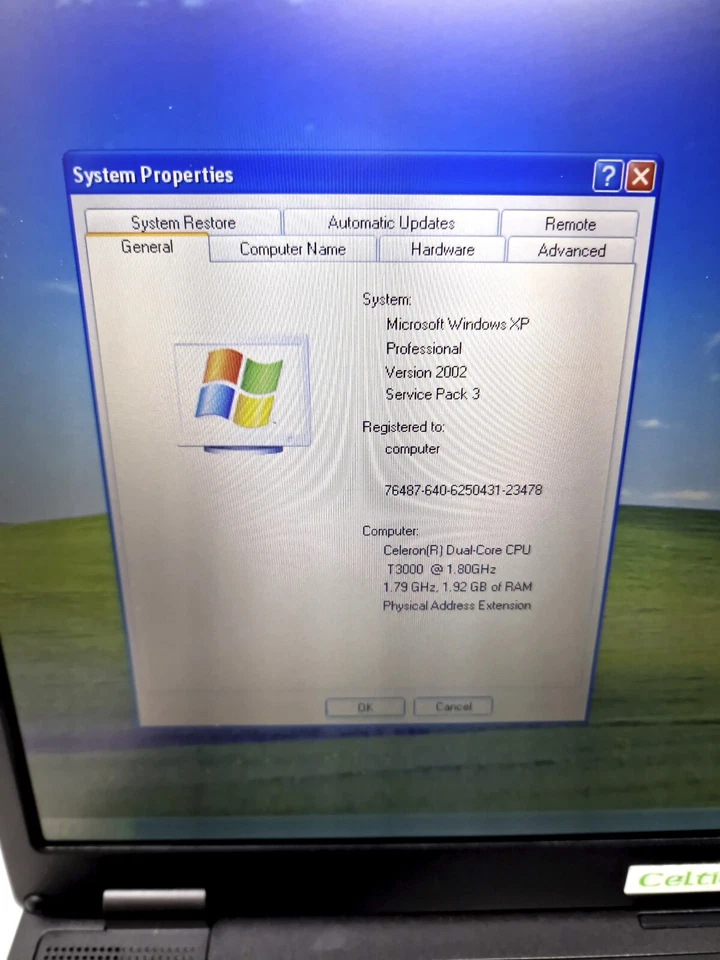 Vintage Widnows XP Laptop Acer Celeron 1.80Ghz 2GB 160GB 15.6" WIFI retro - Image 4 of 4