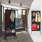 Pegboard Display Stand with Wheels & 30 Hooks Metal Peg Board Display Rack AU