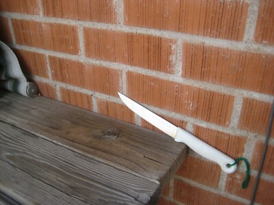 1990s Vintage 6'' Blade HENCKELS Fine Boning Utility Knife White Handle GERMANY
