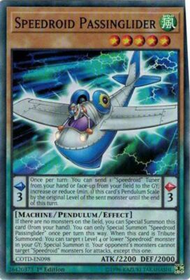 COTD EN098 1ST ED 3X SPEEDROID PASSINGLIDER COMMON CARDS