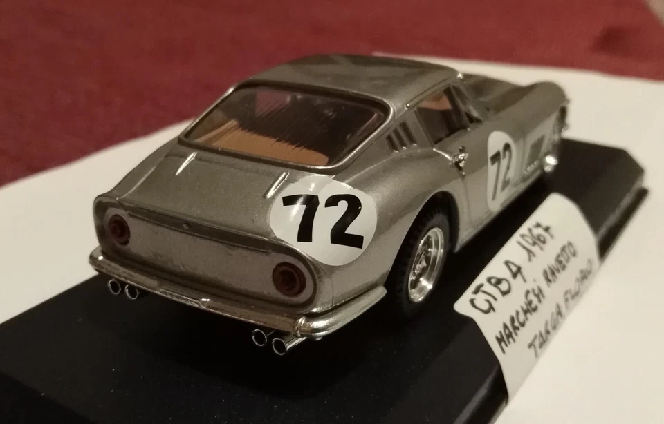 BEST MODEL 1:43 FERRARI 275 GTB/4 MARCHESI/RAVETTO TARGA FLORIO 1967 NO BOX/TECA - Immagine 3 di 4