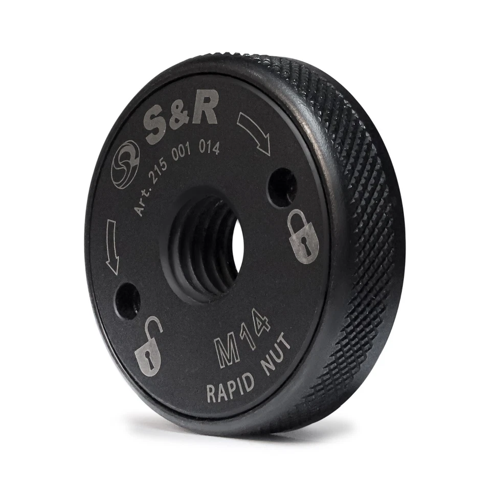 S&R Schnellspannmutter M 14 für alle Winkelschleifer von AEG, Black& Decker, Dew - Bild 2 von 4
