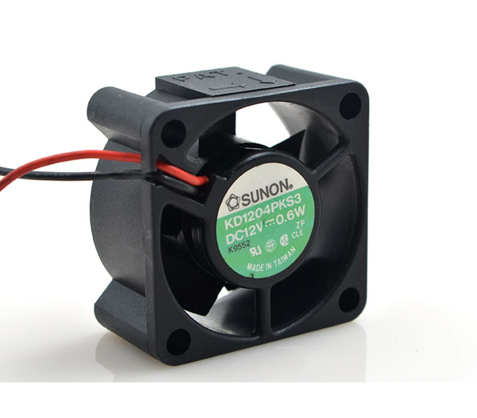 4CM 4020 12V 0.6W KD1204PKS3 SUNON Cooling Fan 2 pin 40x40x20mm 1.6"x1.6x0.8" - Image 2 of 4