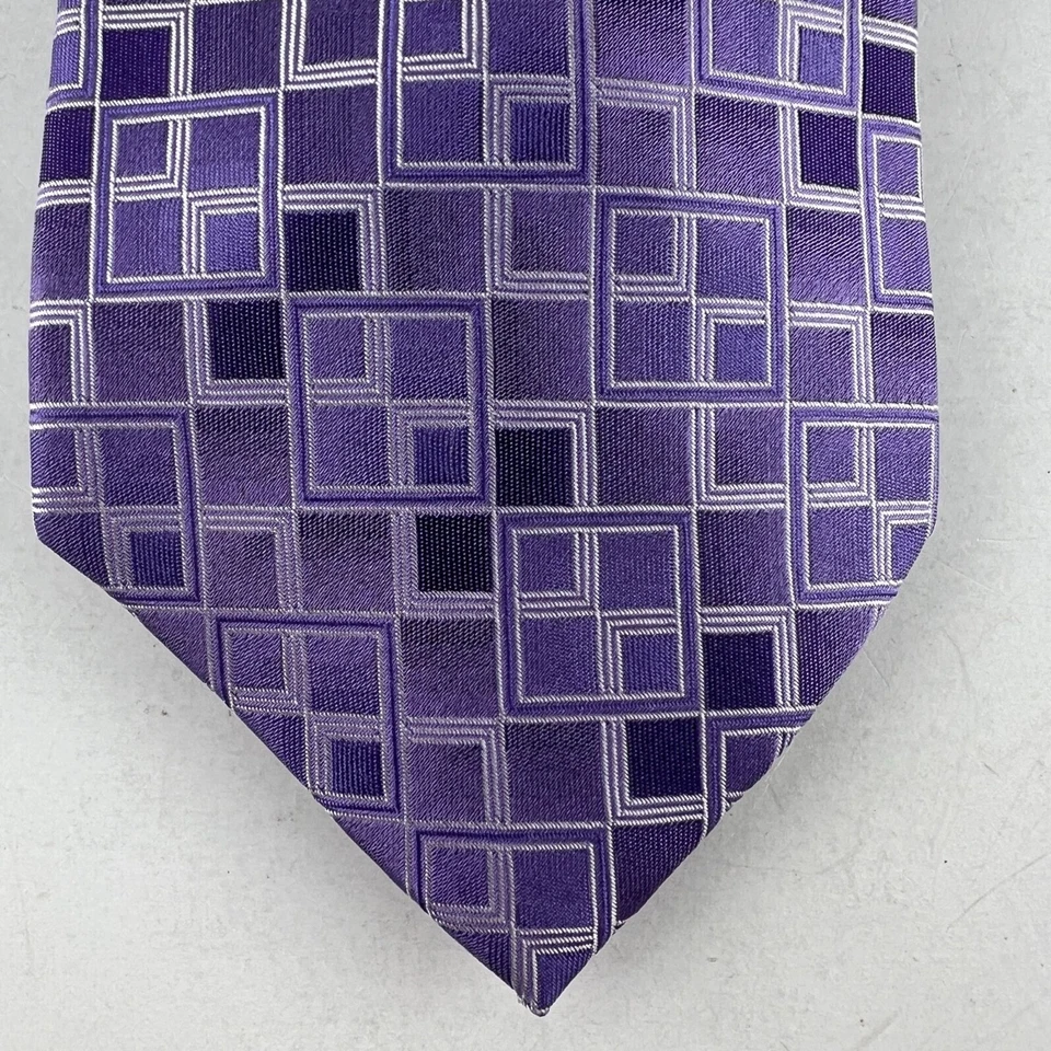 Corbata StateMents púrpura cuadrada seda Foto 3 de 4