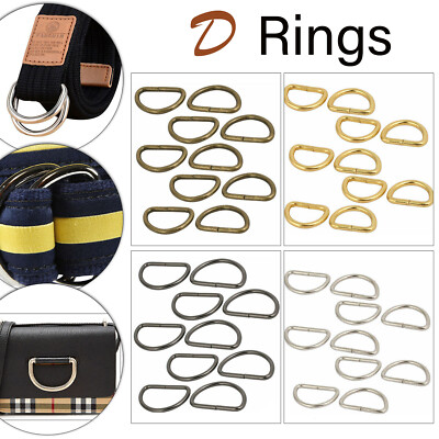 15-50mm D Ring Metall Schnalle für Riemen Ösen Gurtband Umreifungsbänder Packung