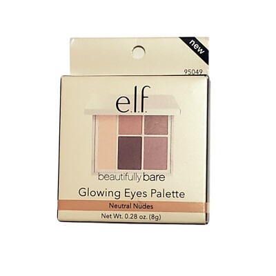 e.l.f. Beautifully Bare Glowing Eyes Palette Neutral Nudes Velvet Eyeshadow