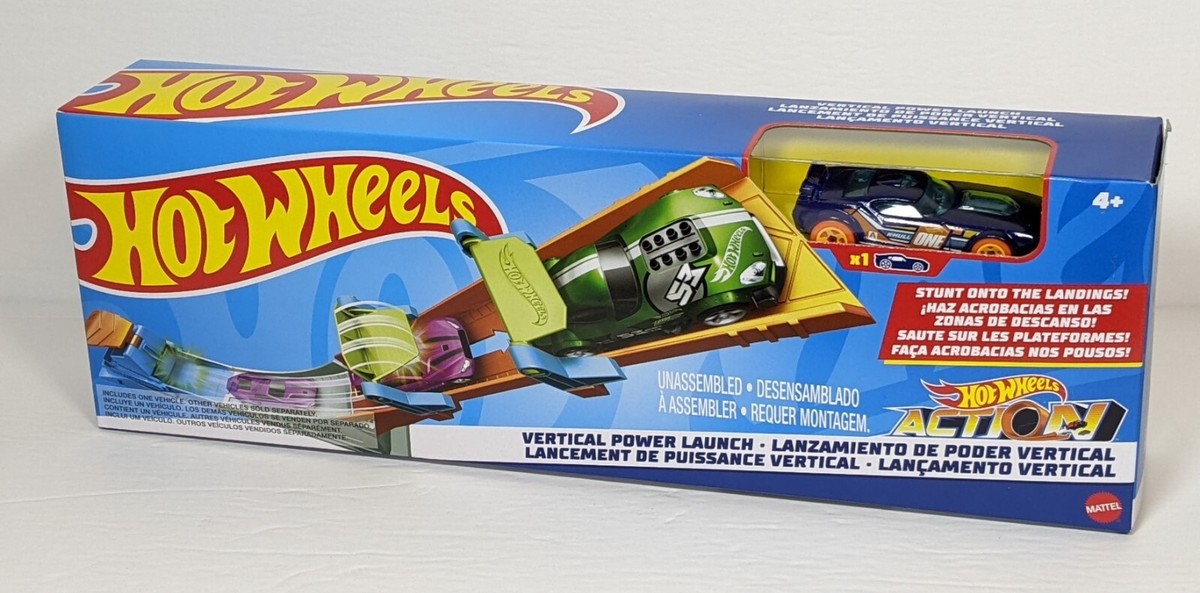 Lot of 3 Hot Wheels Action Tracks with Cars. Vertical Launch