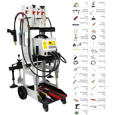 110V Auto Steel Dent Pulling Machine with Data Recovery Function and Tool Car