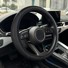 Car Steering Wheel Cover Pu Leather Good Grip For 15 38cm Accessories Black-red Car Steering Wheel Cover Pu Leather Good Grip For 15 38cm Accessories Black-red