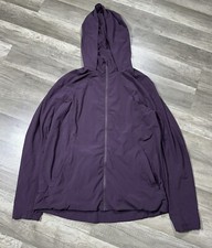 Lululemon Womens Hooded Full Zip Long Sleeve Jacket Eggplant Purple Sz 6