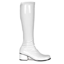 White GoGo Disco 70s Hippie 60s Knee High Costume Mens Drag Queen Boots 13 14 15