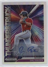 2021 Panini Prizm Draft Picks Thunderstruck Silver Dru Baker #T-DB Auto 11yh