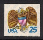 Scott 2431, édition livret - Aigle et bouclier - MNH (S/A) 25c 1989 - comme neuf inutilisé