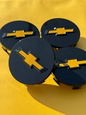 Chevy 4x 58mm Black Yellow Wheel Center Caps Camaro Cobalt Captiva Cruze Chevy 4x 58mm Black Yellow Wheel Center Caps Camaro Cobalt Captiva Cruze