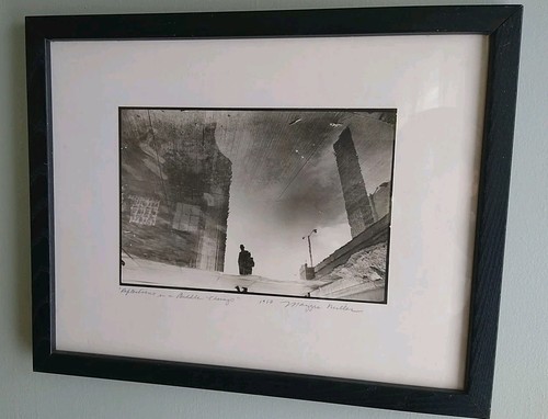 "Reflections In A Puddle, Chicago B/W Photo 1987 Maggie Miller