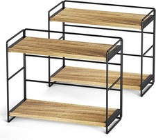 2-piece bathroom countertop storage rack, 2-tier countertop storage rack