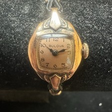 Bulova 14K RGP New York Women 17j Jewels 6AH Wrist Watch Vintage