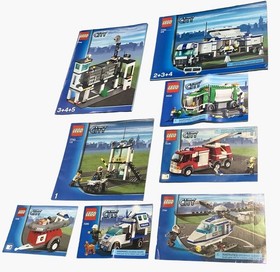 8 Lego City #7743 #744 #741 #7239 #4432 #7285 #7239 Instructional Manual Only