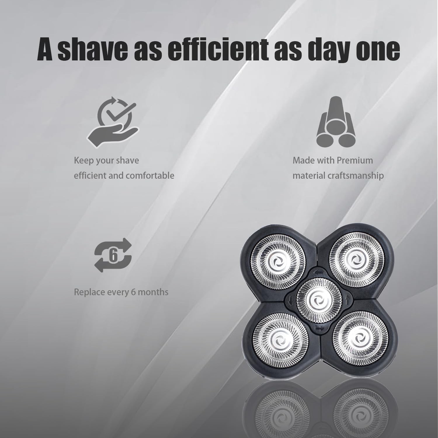 3 Pack Blades Refills Compatible with Freebird Shaver, 5 Blades Shaver Replac...