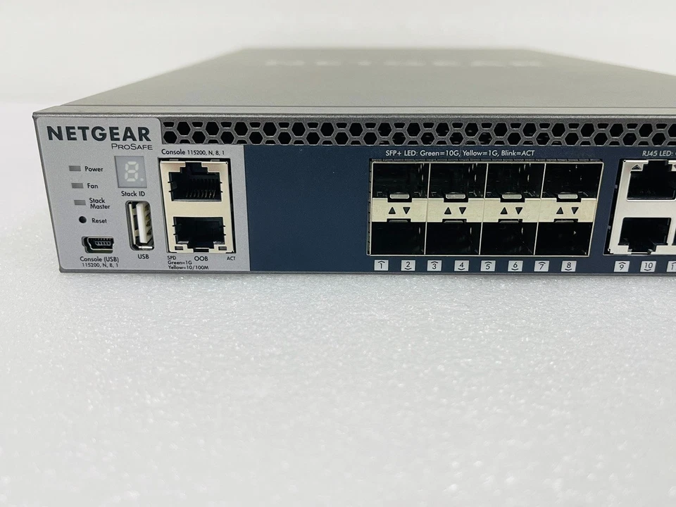 Netgear M4300-8X8F XSM4316S 8x 10G SFP+ & 8x 10G RJ45 Stackable Managed Switch - Image 4 of 4