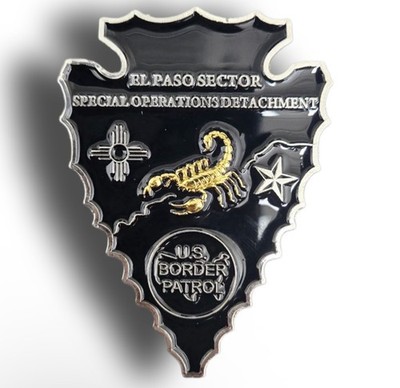 US Border Patrol El Paso Sector Arrowhead Challenge Coin Rare
