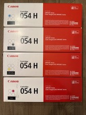 Genuine Canon 054H High Yield Toner Cartridge 4 Black, Cyan, Magenta, Yellow