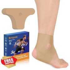 KTQUICK Kinesiology Tape Ankle Beige 24PCS Waterproof Breathable