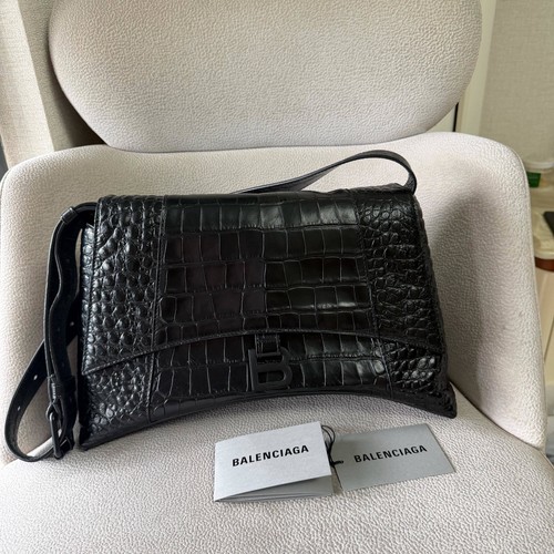 Balenciaga Medium Downtown Shoulder Bag 'Black' - Excellent #3O2DZV