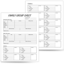 50 Sheets Two Sided Family Group Sheets Genealogy Charts Family Genealogy Diagra