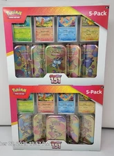 Pokémon TCG 151 Mini Tins 5-Pack Costco Bundle Compete Never Opened 2 sets MIMB!