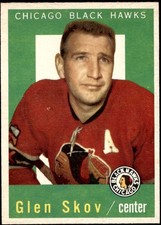 1959 Topps Hockey Glen Skov 1959 Topps #12 Chicago Blackhawks