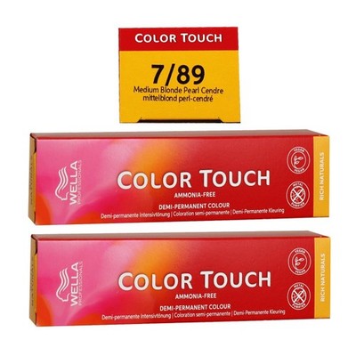 Wella Color Touch Rich Naturals 2 x 60 ml 7/89 mittelblond perl cendre Set