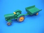 Vintage Lesney Matchbox Series No. 50 John Deere Lanz 700 & 51 Trailer Grey Tire