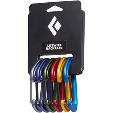 Climbing Carabiners Black Diamond LiteWire Rackpack Color Coded Wiregate Trad