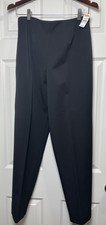 NWT Talbots Pants Womens Sz 8 Stretch black straight leg preppy classic MSRP 78 