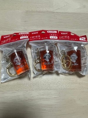 Kirin Afternoon Tea Ice Tea Keychain Miniature Crystal Clear Cup Series 2 6 Set