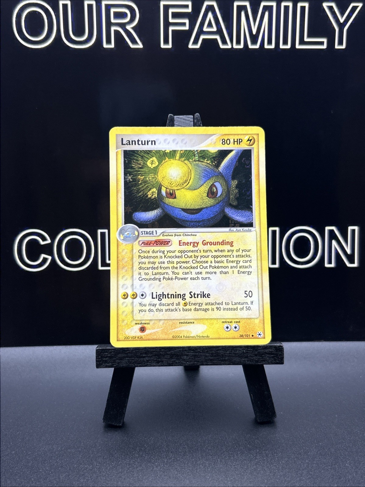 Lanturn 38/101 Hidden Legends Reverse Holo Pokemon Card 2004