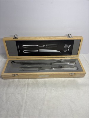 Robert Welch Caesna 2-Piece Carving Set Knife Fork NEW IN BOX-$130 RETAIL