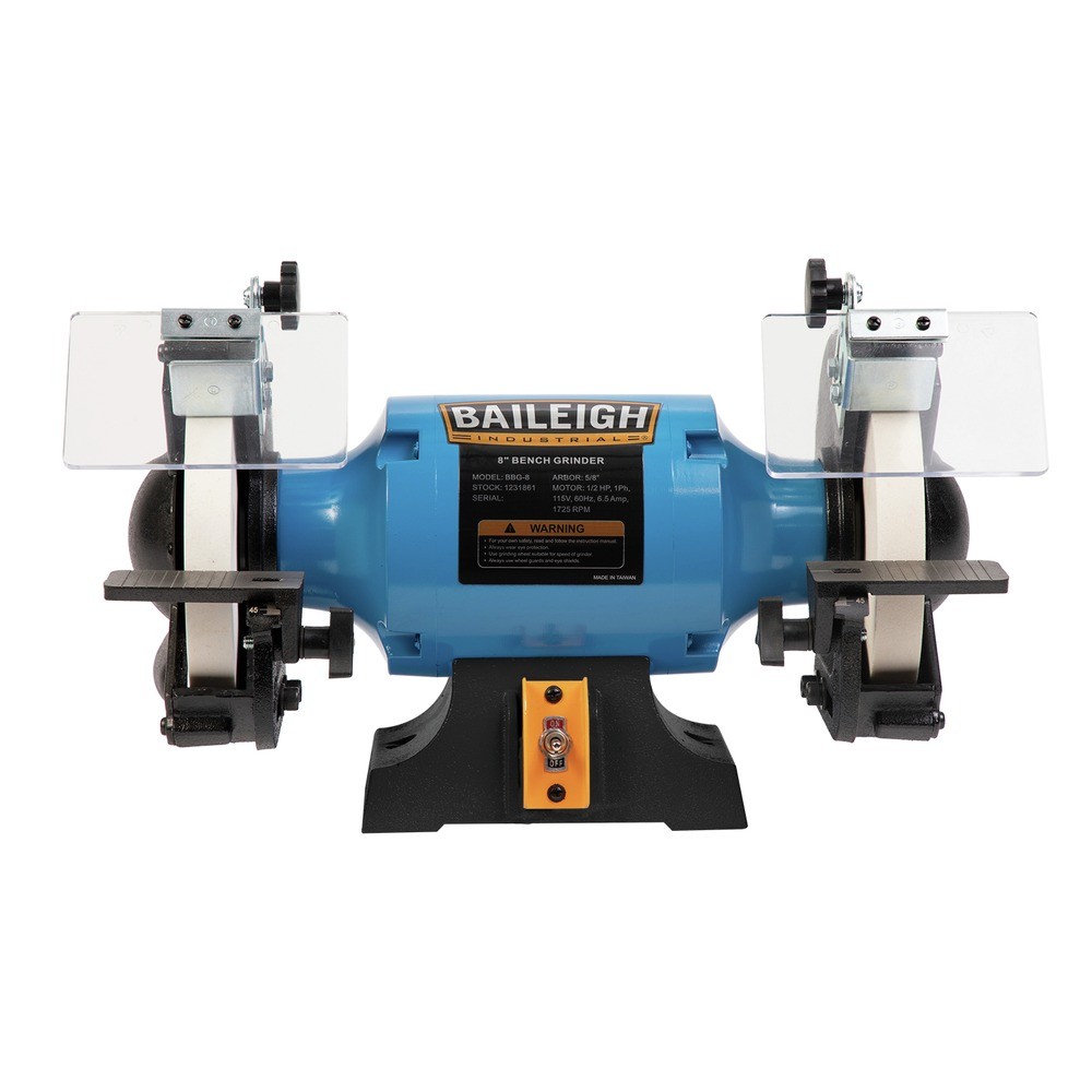 Baileigh Industrial BA91231861 BBG-8 115V 1725 RPM 8 in Bench Grinder New