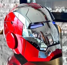 Iron Man Gold MK5 Helmet Electronic Voice Activated Mask New US Inventory Gift