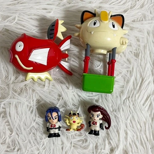 Pokemon Rocket Team Vehicle Set Mecha Koiking Nyarth Figures Vintage Toy